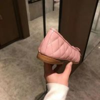 Chanel Women Ballerinas in Aged Calfskin Leather-Pink (1)