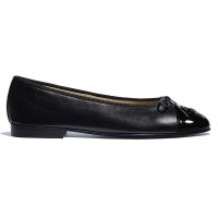 Chanel Women Ballerinas in Lambskin & Patent Calfskin-Black (1)