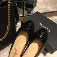 Chanel Women Ballerinas in Patent Calfskin Leather-Black (1)