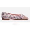 Chanel Women Ballerinas in Tweed Fabrics-Pink