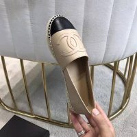 Chanel Women Espadrilles in Lambskin Leather-Beige (9)