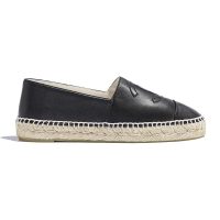 Chanel Women Espadrilles in Lambskin Leather-Black