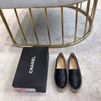 Chanel Women Espadrilles in Lambskin Leather-Black (1)