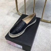 Chanel Women Espadrilles in Lambskin Leather-Black (1)