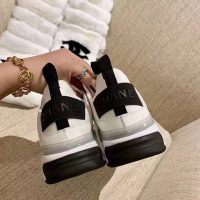 Chanel Women Sneakers in Velvet Calfskin & Mixed Fibers 1 cm Heel-Beige (1)