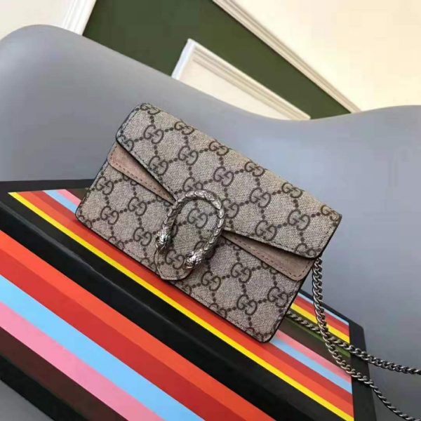 Gucci GG Women Dionysus GG Supreme Mini Bag-Sandy (2)