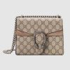 Gucci GG Women Dionysus GG Supreme Mini Bag in Tiger Head Spur-Sandy