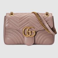 Gucci GG Women GG Marmont Medium Matelassé Shoulder-Pink (4)