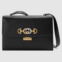 Gucci GG Women Gucci Zumi Grainy Leather Small Shoulder Bag-White (1)