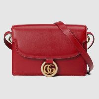 Gucci GG Women Small Leather Shoulder Bag in Textured Leather-Grey (2)