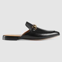 Gucci Men Leather Horsebit Slipper 1.3 cm Heel-Black