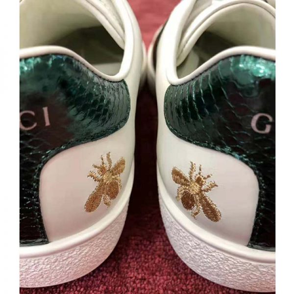 Gucci Men’s Ace Embroidered Sneaker in White Leather with Bees and Stars (3)