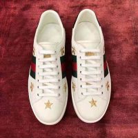 Gucci Men’s Ace Embroidered Sneaker in White Leather with Bees and Stars (1)