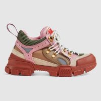 Gucci Unisex Flashtrek Sneaker in Brown and Pink Leather 5.6 cm Heel (1)