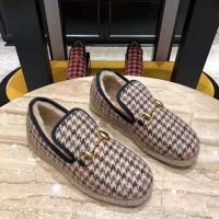 Gucci Unisex GG Check Wool Loafer in Brown Check Wool (1)
