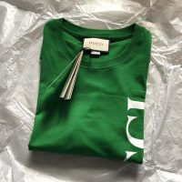 Gucci Women Gucci Print Oversize T-Shirt in Green Cotton Jersey (1)