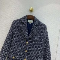 Gucci Women Square G Wool Jacket in Boxy Fit-Navy (7)