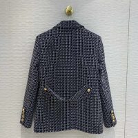 Gucci Women Square G Wool Jacket in Boxy Fit-Navy (7)