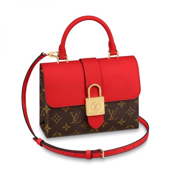 Louis Vuitton LV Women Locky BB Bag in Monogram Coated Canvas and Smooth Cowhide Leather-Red