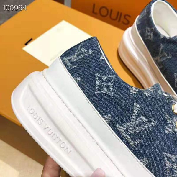 Louis Vuitton LV Men Stellar Sneaker in Blue Monogram Denim (3)