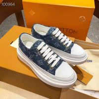 Louis Vuitton LV Men Stellar Sneaker in Blue Monogram Denim (6)