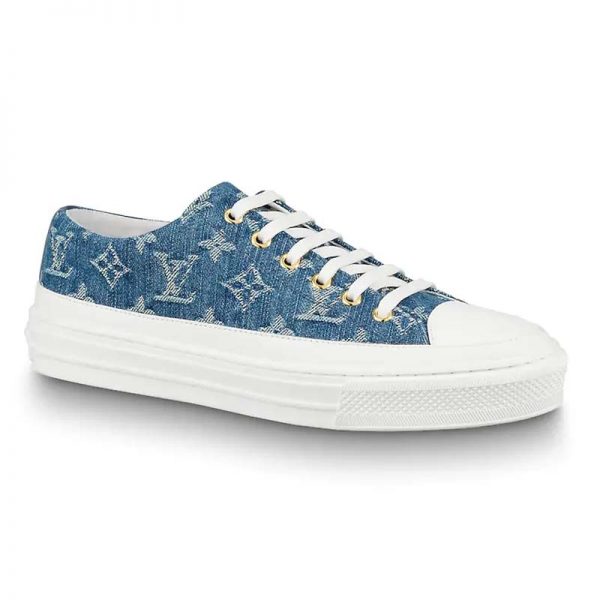 Louis Vuitton LV Men Stellar Sneaker in Blue Monogram Denim (6)