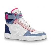 Louis Vuitton LV Unisex Boombox Sneaker Boot in Embossed Lamb Leather-Pink (1)