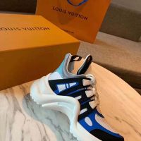 Louis Vuitton LV Unisex LV Archlight Sneaker in Calf Leather and Technical Fabric-Blue (1)