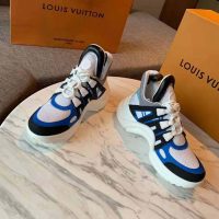 Louis Vuitton LV Unisex LV Archlight Sneaker in Calf Leather and Technical Fabric-Blue (1)