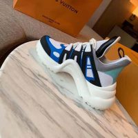 Louis Vuitton LV Unisex LV Archlight Sneaker in Calf Leather and Technical Fabric-Blue (1)