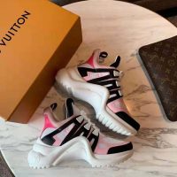 Louis Vuitton LV Unisex LV Archlight Sneaker in Calf Leather and Technical Fabric-Pink (1)