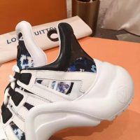 Louis Vuitton LV Unisex LV Archlight Sneaker in Flower-Print Calf Leather-Blue