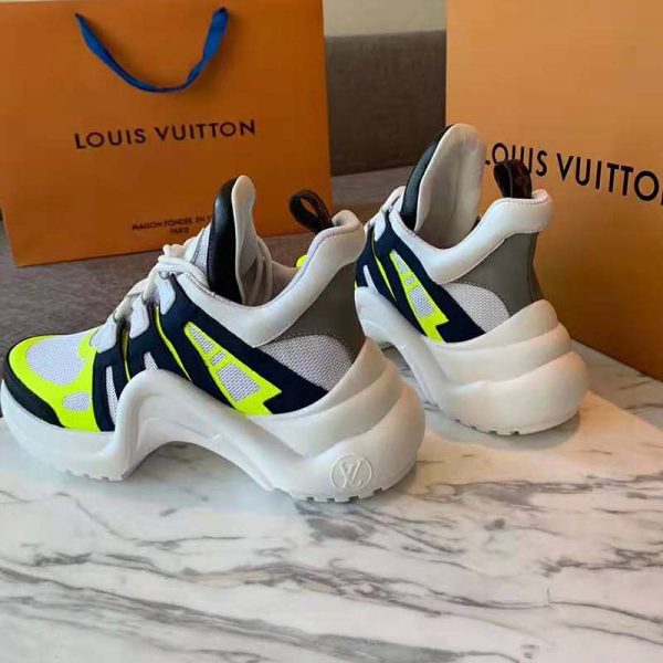 Louis Vuitton LV Unisex LV Archlight Sneaker in Technical Fabric and Monogram Canvas-Yellow (11)