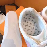 Louis Vuitton LV Unisex LV Luxembourg Sneaker in Iridescent Monogram Textile and Calf Leather-Rose (1)