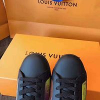 Louis Vuitton LV Unisex LV Sneaker Luxembourg in Iridescent Monogram Textile and Calf Leather-Black (1)