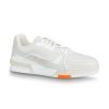 Louis Vuitton LV Unisex LV Trainer Sneaker in Grained Calf Leather-White
