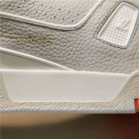 Louis Vuitton LV Unisex LV Trainer Sneaker in Grained Calf Leather-White (1)