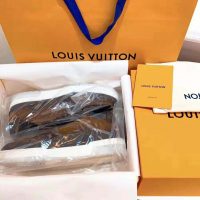 Louis Vuitton LV Unisex LV Trainer Sneaker in Monogram Canvas and Suede Calf Leather-Brown (1)