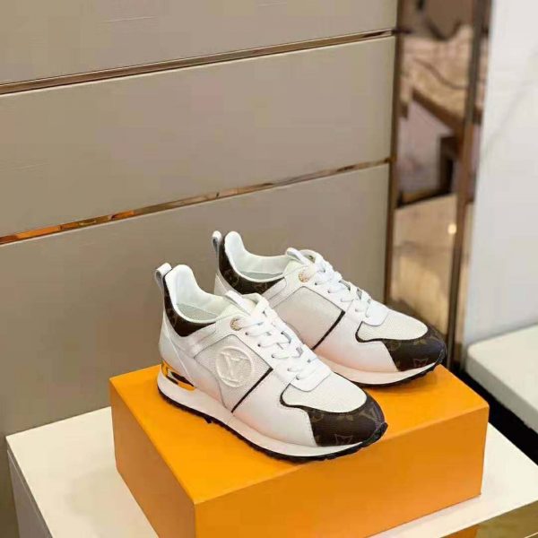 Louis Vuitton LV Unisex Run Away Sneaker in Supple Calf Leather-White (2)