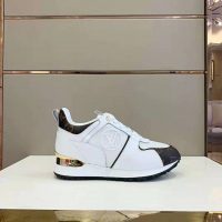 Louis Vuitton LV Unisex Run Away Sneaker in Supple Calf Leather-White (1)