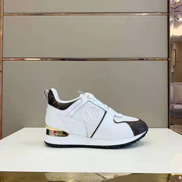 Louis Vuitton LV Unisex Run Away Sneaker in Supple Calf Leather-White (3)