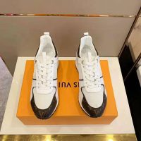 Louis Vuitton LV Unisex Run Away Sneaker in Supple Calf Leather-White (1)