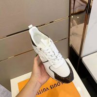 Louis Vuitton LV Unisex Run Away Sneaker in Supple Calf Leather-White (1)