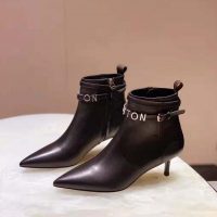 Louis Vuitton LV Women Call Back Ankle Boot in Smooth Calf Leather 5.5 cm Heel-Black (1)