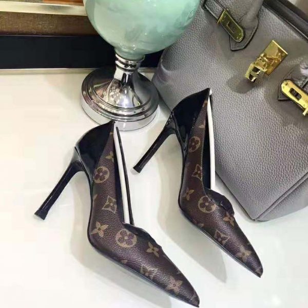 Louis Vuitton LV Women Chérie Pump in Patent Monogram Canvas and Patent Calf Leather (6)