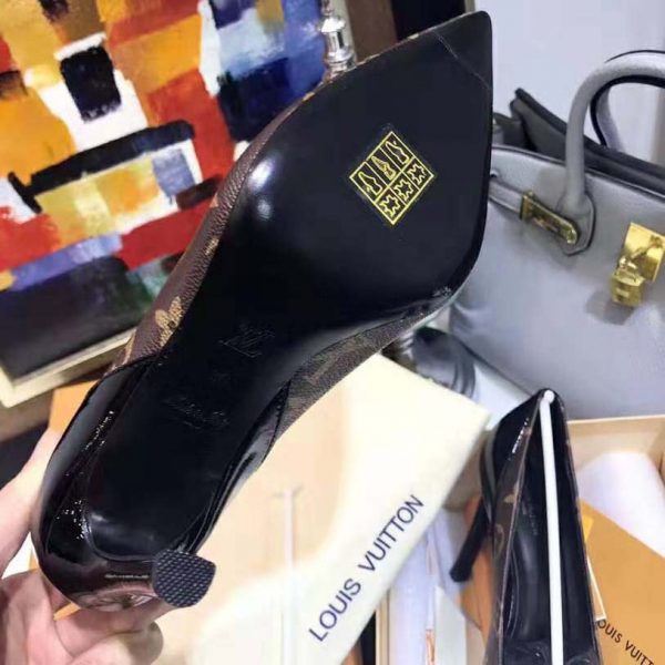 Louis Vuitton LV Women Chérie Pump in Patent Monogram Canvas and Patent Calf Leather (9)