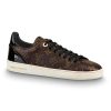 Louis Vuitton LV Women Frontrow Sneaker in Patent Monogram Canvas-Brown