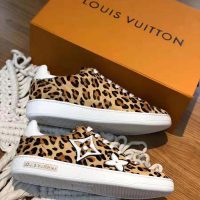 Louis Vuitton LV Women Frontrow Sneaker in Pony-Styled Calf Leather-Brown (1)