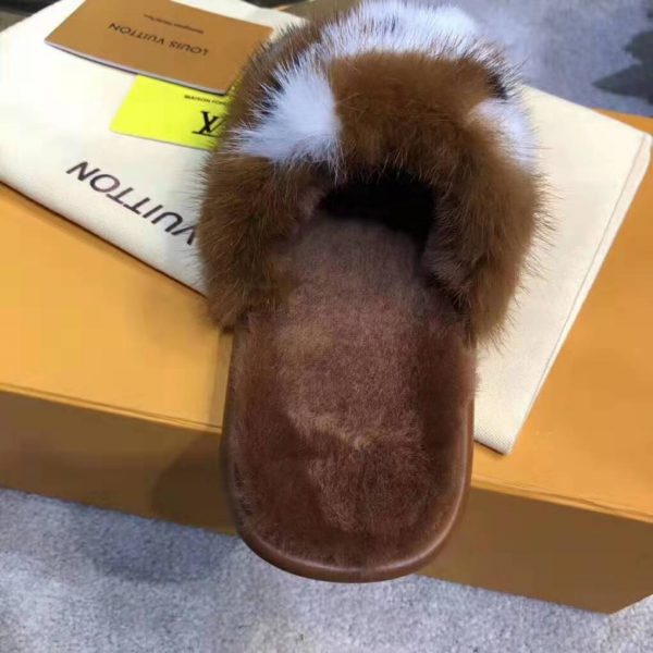 Louis Vuitton LV Women Homey Flat Mule in Mink Fur-Brown (7)