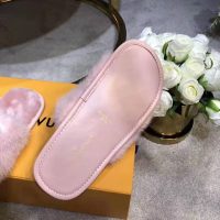 Louis Vuitton LV Women Homey Flat Mule in Mink Fur-Pink (1)